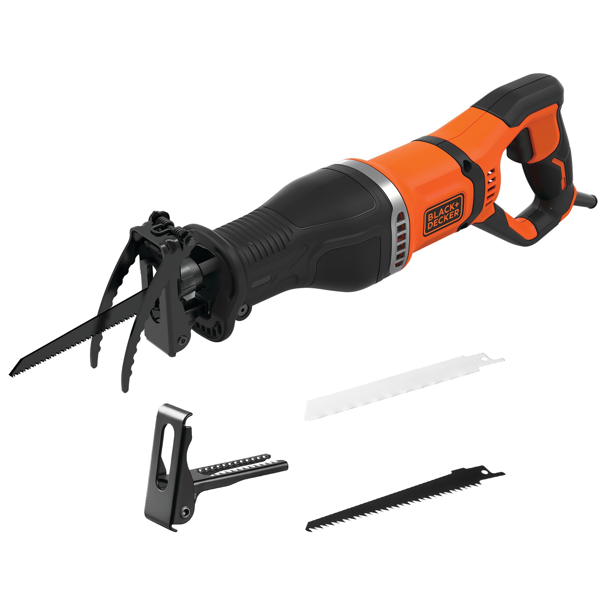 750W Corded Reciprocating Saw with Branch Holder and 2x Blades